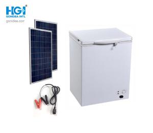 China Gonidea 150AH Battery Operated Deep Freezer Solar 24V With Lock And Key factory