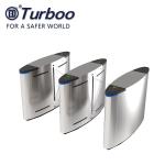 Waterproof SUS304 Facial Recognition RFID Reader Flap Barrier Turnstile , Half