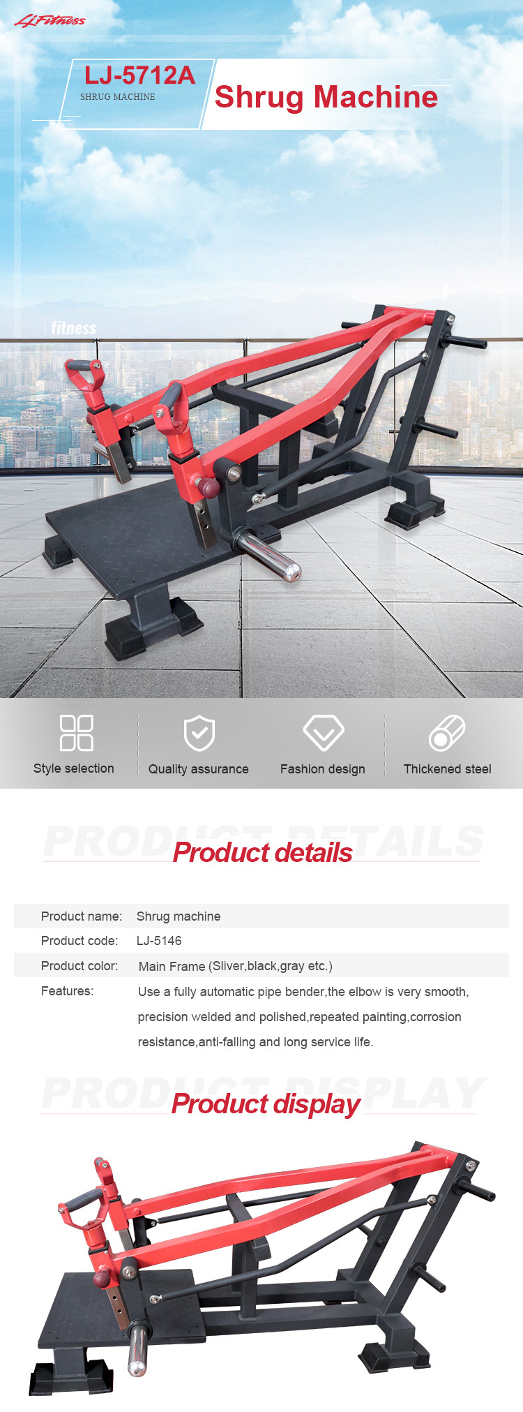 Square Tube Hammer Strength Plate Loaded Equipment Shrug Workout Gym Training