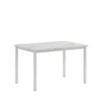 41.8" W Table Five Piece Dining Room Table And Chair Set Marble Top