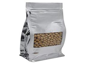 China Coffee Clear Zipper Pouch Gusset Bag Moisture Proof Flat Bottom High Barrier factory
