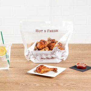 Recycled PET Ziplock Hot Chicken Bag Reusable For Baking And Roasting Chicken