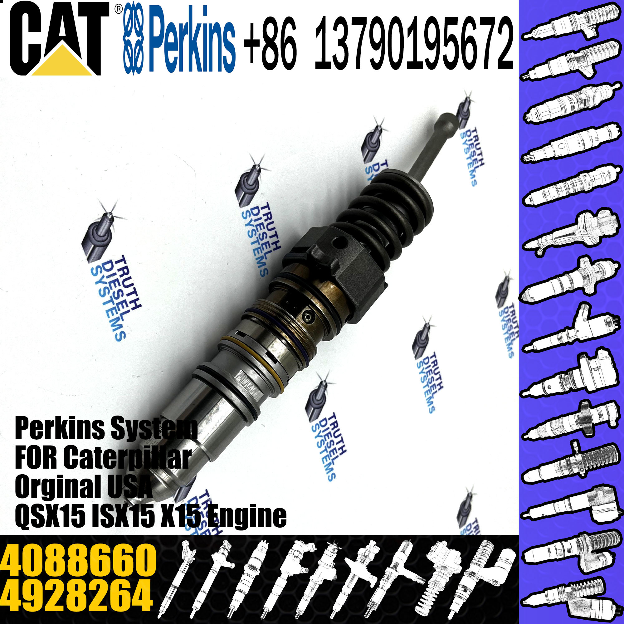 Qsx15 Diesel Engine Injector Nozzles 4928264 4088652 4088648