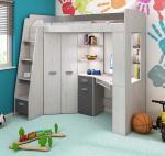 Hot Sale Modern Design Wooden Desk Wardrobe Children Bunk Bed