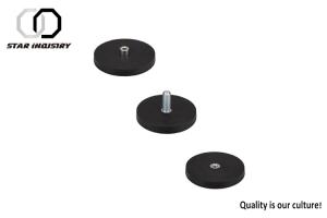 China Anti-Scratch Super Strong Neodymium Round Rubber Coated Magnet D66 D88 For Stand In All Field Of Mounting / Lighting factory