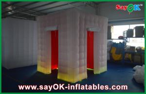 China Inflatable Photo Booth Rental White Square Inflatable Photo Booth , Two Doors Wall Photo Booth Kiosk factory