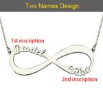 15.7in Infinity Custom Silver Necklaces