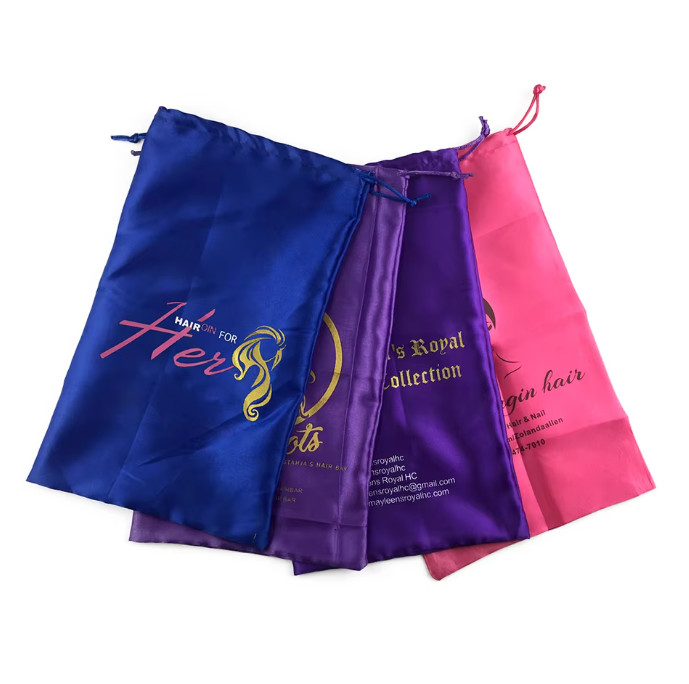 Bulk Satin Drawstring Dust Bag Gift Pouch For Makeup Storage