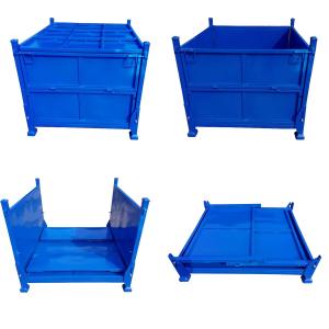 China Heavy Duty Industrial Stackable Folding Steel Pallet Containers factory