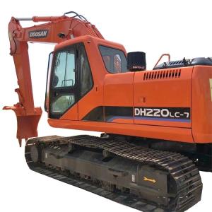 China Affordable Second Hand DOOSAN DH220LC-7 Excavator for Crushing Used Hand Excavators factory