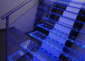 China 14mm Staircase PVB Laminated LED Glass Panel Insulative Environmental factory