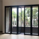 Aluminum Alloy Folding Patio Door , Exterior Folding Plastic Pvc Door