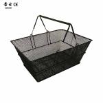 Custom Size Supermarket Accessories Black Wire Shopping Basket