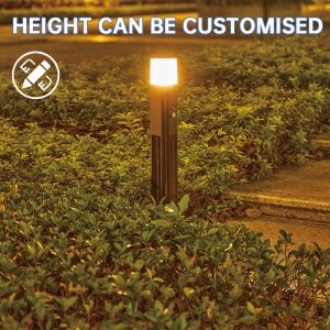 China Body Induction Solar Powered Bollard Lights Cast Aluminium App Control on sale