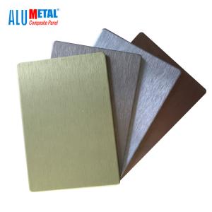 China Anodized 0.08mm Brushed Aluminum Composite Panel Sheet Cladding 1220mm LDPE Core factory