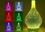 Household 3D Fireworks Glass Aroma Diffuser Humidifier Machine With Colorful