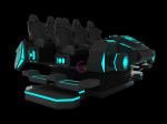 Theme Park VR Roller Coaster Machine 9D VR Cinema 6 Seats Chair 220V