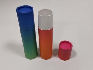 China Pantone Cylinder Cardboard Packaging Cosmetics Kraft Paperboard Tubes 150*35mm factory