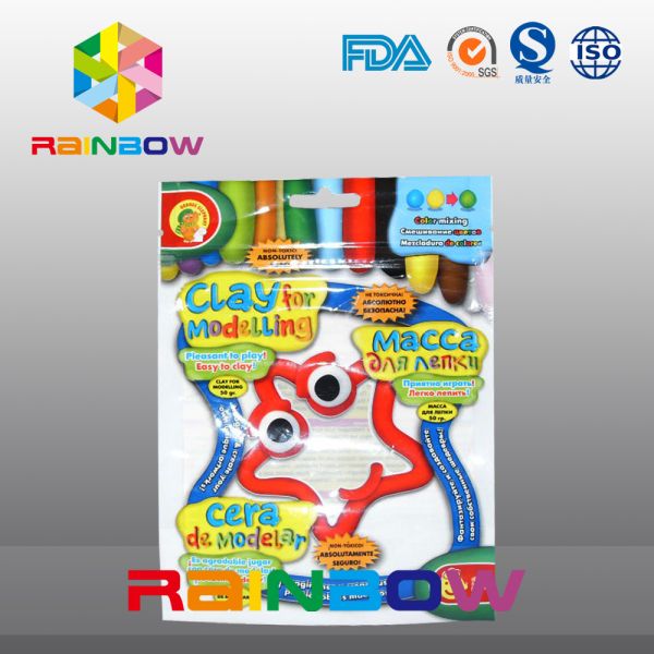 Custom Logo Coloful Three Side Seal Clear Plastic Pouches Packaging For Candy / Snack Food