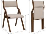 Customized Designs Wood Dining Chair Nordic Modern Natural Solid Wood Foldable