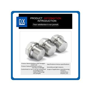 China Hexagon Edge Screw Head Plug Flange Oil Plug Iron Nickel Plating factory