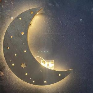 China Customized baby and child room wooden wall decoration lamp Bedside lamp factory