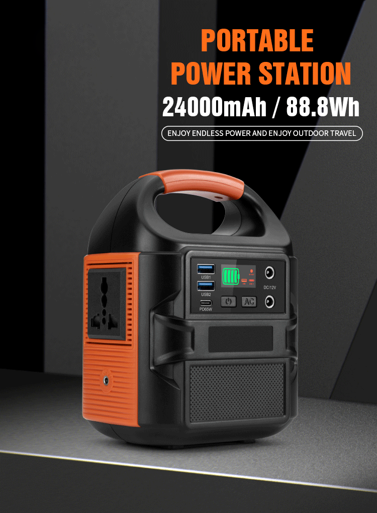 88.8wh Lithium Battery Portable Solar Power Generator 100W Mini Solar Power Station