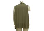 Sleeveless Casual Ladies Wear Long Drape Front Cardigan Knitting Pattern