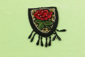 China Tassel Beaded 3D Embroidery Patches Multicolored For Multiusage factory