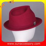 T9641161 Sun Accessory customized fashion winner 100% wool felt fedora hats,