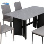 Customizable 1650mm Black Ceramic Dining Table Easy Assemble DT-1020