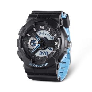 China LCD Digital Watch with Stainless Steel Caseback, 5ATM Water Resistant Quartz Chronograph Watch,Digital Sport Watches factory