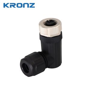 China M12 Connector 4 Pin Waterproof IP67 Cable Outlet Diameter 4-8mm Field-wirable Connectors factory