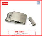 custom prong silver iron metal men belt buckle with embossed logo