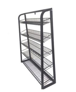 China Black Wire 5 Layers Supermarket Display Shelves For Chewing Gums factory