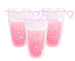 China Party Sports Use16OZ drink Liquid Packaging Pouch With Straw Handle factory