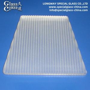 China Sandblasting Surface Linear Glass Light Lens Spotlight Glass Cover factory
