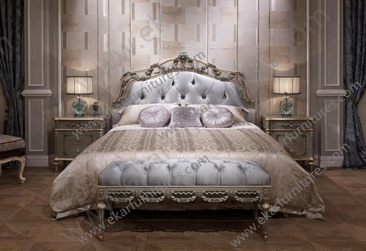 Italian Style Bedroom Furniture sets with Wooden Dresser Chair FX-133