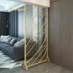 PVD Gold Coated Stainless Steel Room Partition GB Standard 3cm Thick