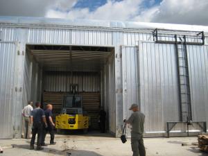 China 80 Cubic Meter Wood Kiln Dryer 120 Km/H Wind Loading CE Standard factory