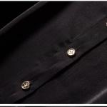 Round collar and long sleeves chiffon shirt for women clothing