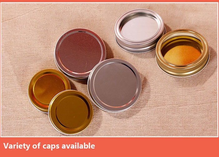 4 Oz Wide Mouth Glass Jars / Wide Mouth Preserving Jars Clear Color