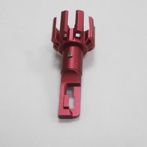 China LED Light Aluminum CNC Machining Parts , Red Anodized CNC Machining Parts factory