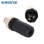 M12 Male Connector 5 Pin with Straight Cable Outlet 60V Industrial Circular