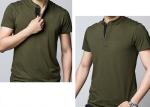 Standing collar Men's Cotton Polo Shirts Slim Fit Stitched , Customized Polo T