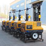 7m Trailer Hand-Lifting Mobile Lighting Tower 4va4000 for 12H Continuous