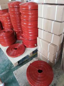 China High Temperature Silicone Rubber Fiberglass Sleeving For Cables Wires on sale