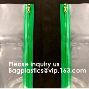 Metal Slider Office File Folder Mesh Clear PVC Zip Lock Document Bag,Folder File