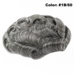 Q6 Human Hair Toupee for Men Soft Swiss Lace Cap with Clear PU Men's Hairpieces