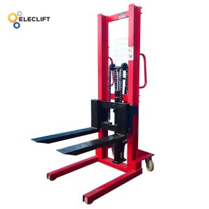 1000kg Capacity Manual Pallet Stacker With 3000mm Max Lifting Height